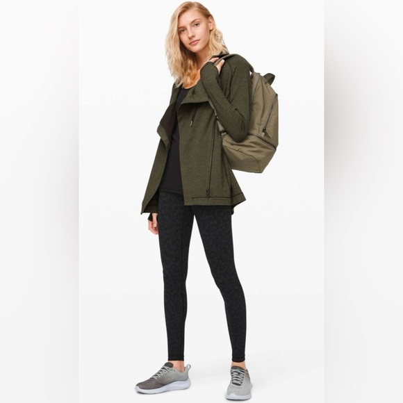 Lululemon Coast Easy Wrap Heathered  Dark Olive Modal French Terry Fabric  10 - Picture 1 of 16